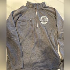 Gray Half-Zip Men's Sweater